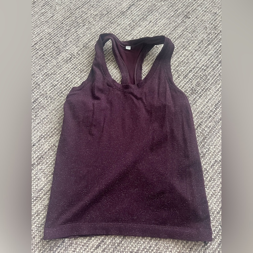 Lululemon Sparkle Purple Racerback Tank Top